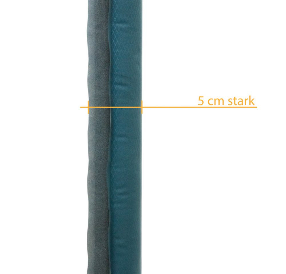 outdoorer Isomatte XXL Trek Bed 3 - groß & selbstaufblasend, für Camping & Trekking, Trekkingmatte mit R-Wert 4, bis -11° C - auch als Gästebett geeignet