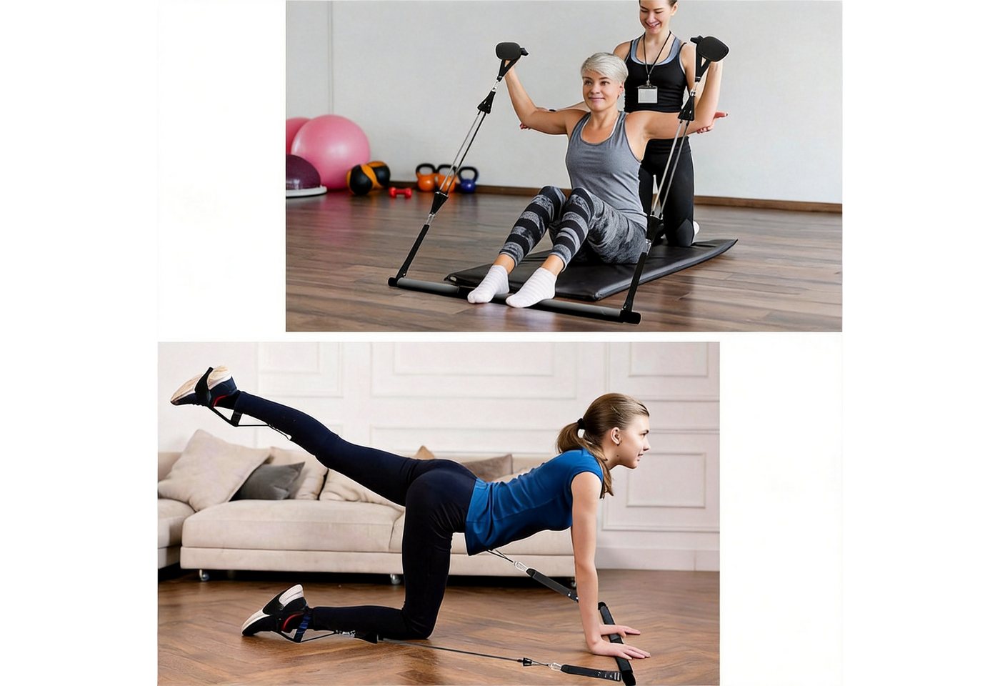 AKKEE Trainingsbänder Fitnessband Hüftbänder Widerstandsbänder Training Schlingentrainer, 6 Widerstandsbänder Bild 3