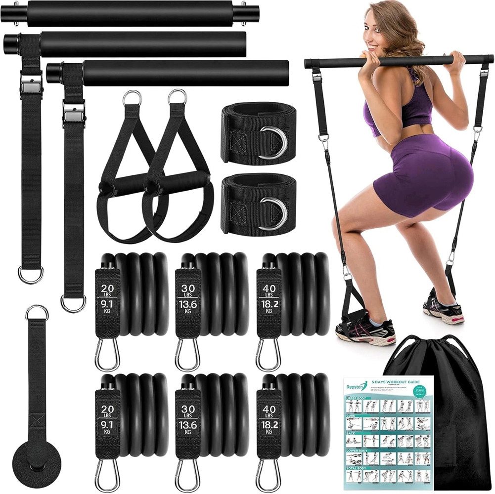 AKKEE Trainingsbänder Fitnessband Hüftbänder Widerstandsbänder Training Schlingentrainer, 6 Widerstandsbänder Bild 5