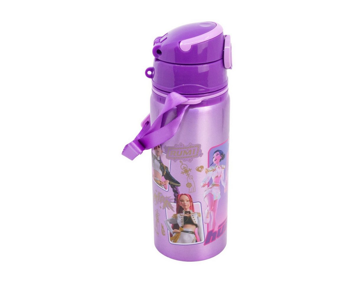 K-Pop Demon Hunters Trinkflasche Pop Up Aluminium Kinderflasche 730 ml mit Tragegurt Bild 3