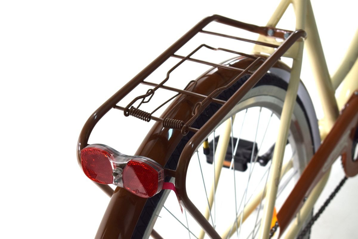 T&Y Trade Cityrad 28 Zoll Damen Mädchen City Fahrrad Bike Rad STVO Reflex Beige 1 Gang, 1 Gang, Rücktritt, Gepäckträger, Licht, Seitenständer, Korb Bild 4