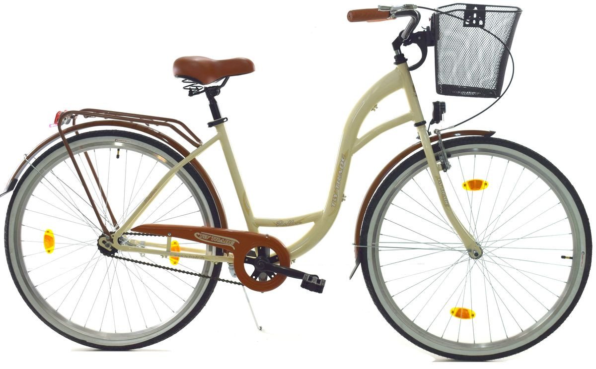 T&Y Trade Cityrad 28 Zoll Damen Mädchen City Fahrrad Bike Rad STVO Reflex Beige 1 Gang, 1 Gang, Rücktritt, Gepäckträger, Licht, Seitenständer, Korb Bild 5