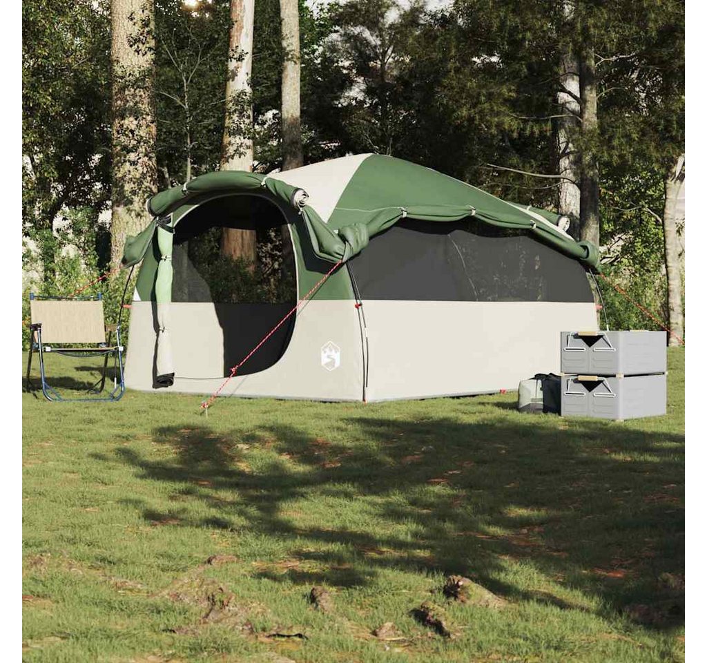 furnicato Faltzelt Familienzelt Tunnelzelt 564x260x185 cm Grün, (1 tlg), Campingzelt mit 2 Schlafkabinen, E-Anschluss und versiegelten Nähten