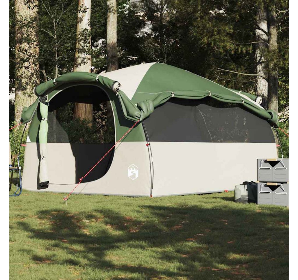 furnicato Faltzelt Familienzelt Tunnelzelt 564x260x185 cm Grün, (1 tlg), Campingzelt mit 2 Schlafkabinen, E-Anschluss und versiegelten Nähten Bild 3