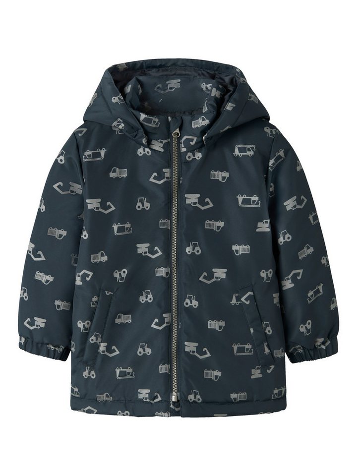 Name It Outdoorjacke NMMMAX JACKET PA REF AOP NOOS Kunstfaser, abnehmbare Kapuze, wasserabweisend Bild 2