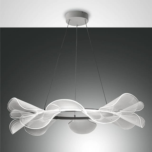 Fabas Luce Sylvie LED Pendelleuchte, rund weiß