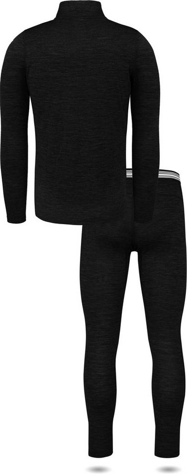 normani Thermounterhemd Herren Merino Langarmshirt und Hose Thermo Skiunterwäsche Unterhemd und Unterhose – 100 % Merinowolle Bild 5