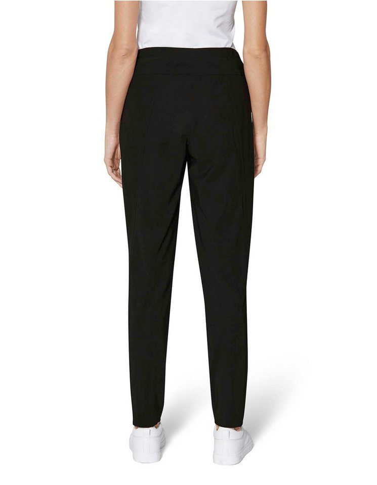 MADELEINE Jogger Pants Leichte Jogg-Pants mit Bundfalten Uni-Design, elastischer Tunnelzug, ohne Kragen