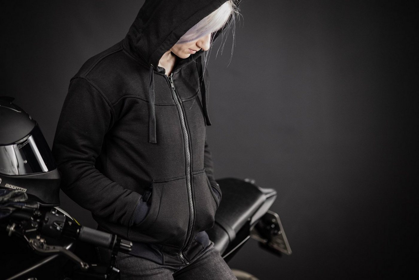 Merlin Motorradjacke Vixen Damen Motorrad Zip Hoodie Jacke Atmungsaktiv protektoren reflektierende Bild 4