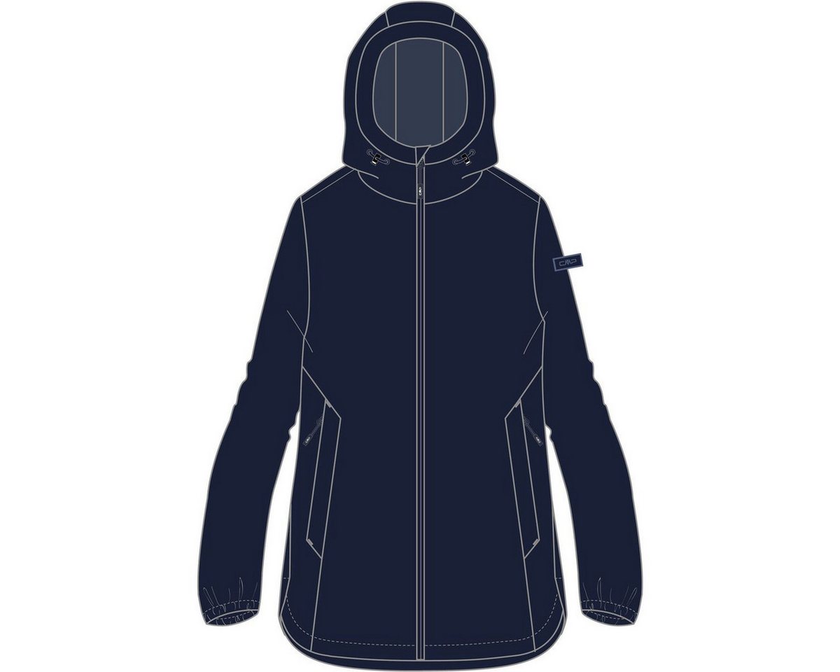 CMP Outdoorjacke Woman Jacket FIX Hood Wasserdichte Damenjacke mit Clima-Protect® für Schutz bei jedem Bild 3