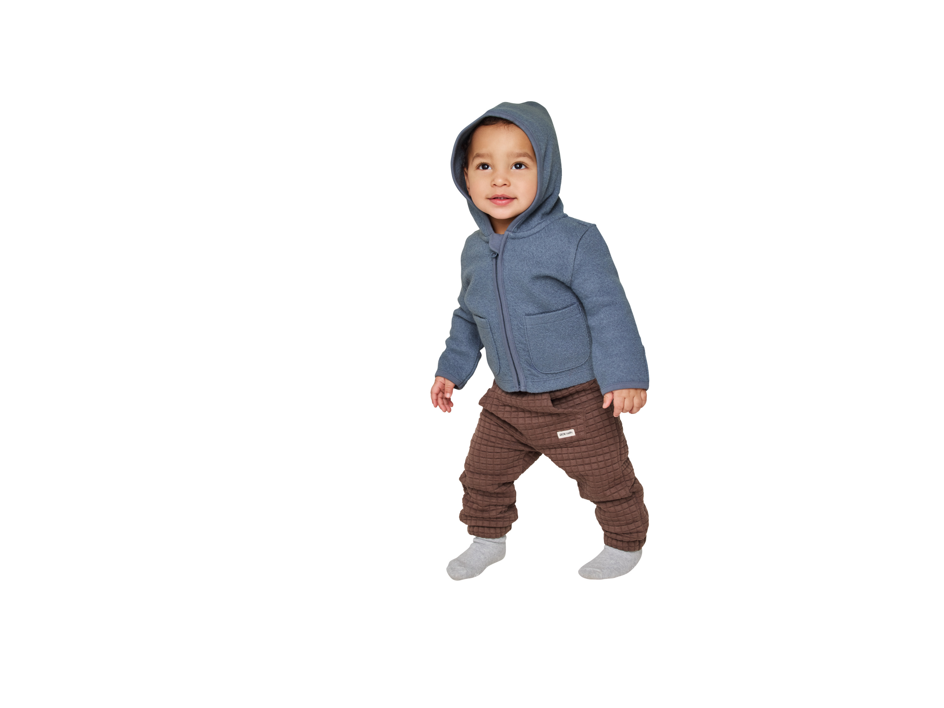 LUPILU® Premium Baby Wollwalk-Jacke (Blau, 98/104)