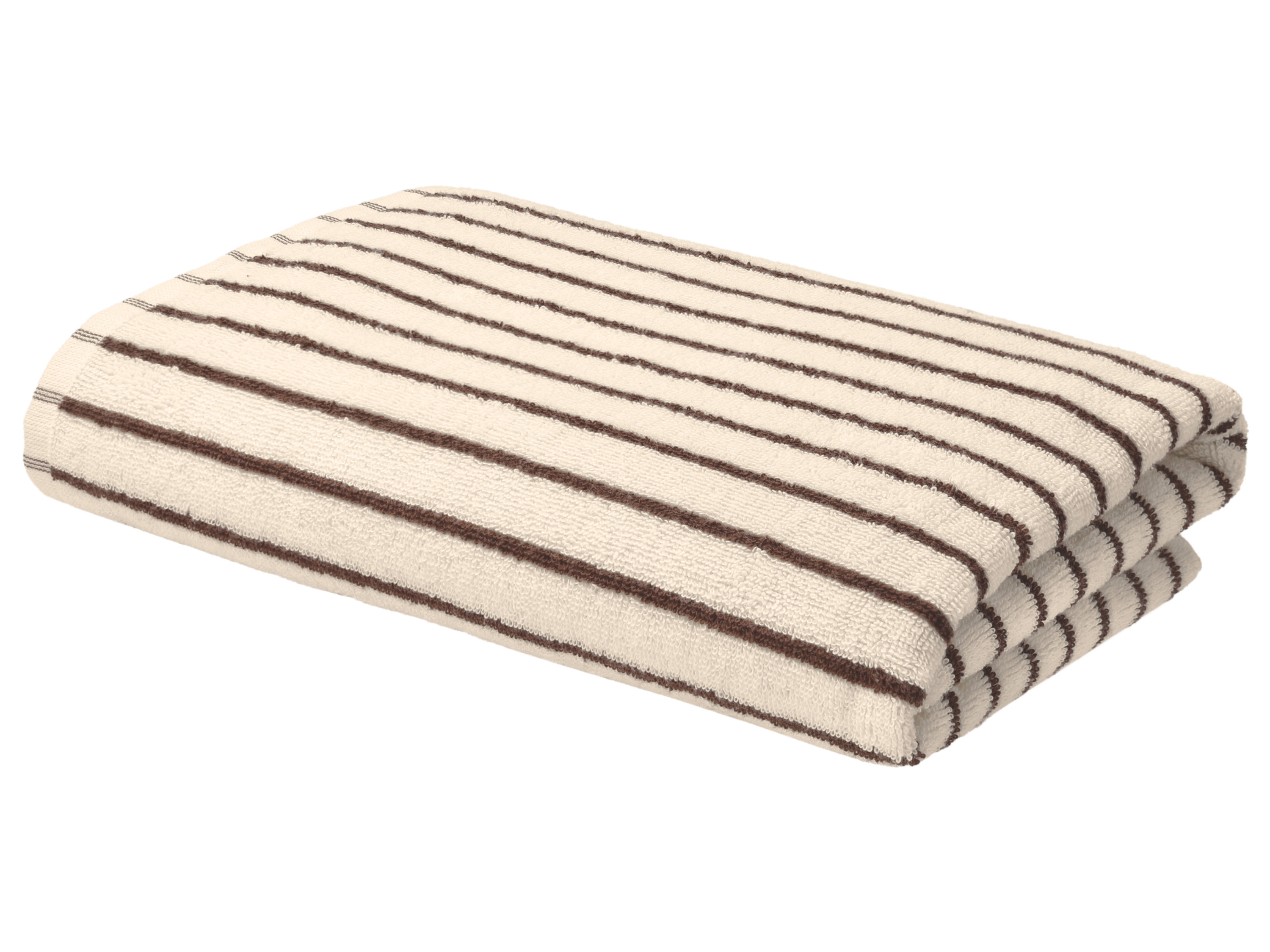 LIVARNO® Frottier-Duschtuch, 70 x 140 cm (sand/dunkelbraun)