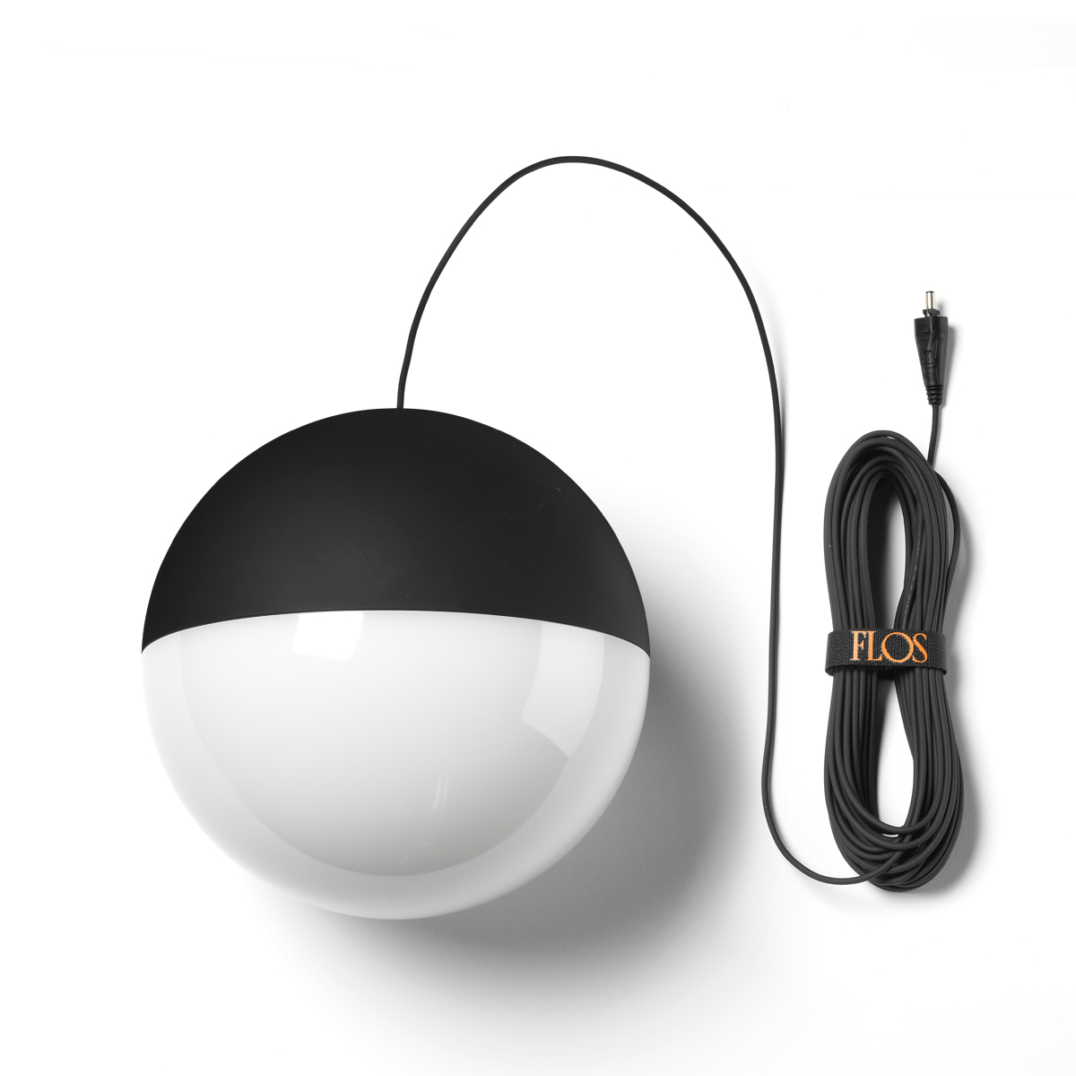 Flos String Light Sphere LED Pendelleuchte 12 m Kabel, schwarz