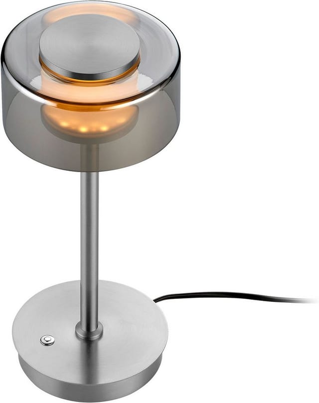 HELL Dune LED Tischleuchte Nickel matt / Chrom