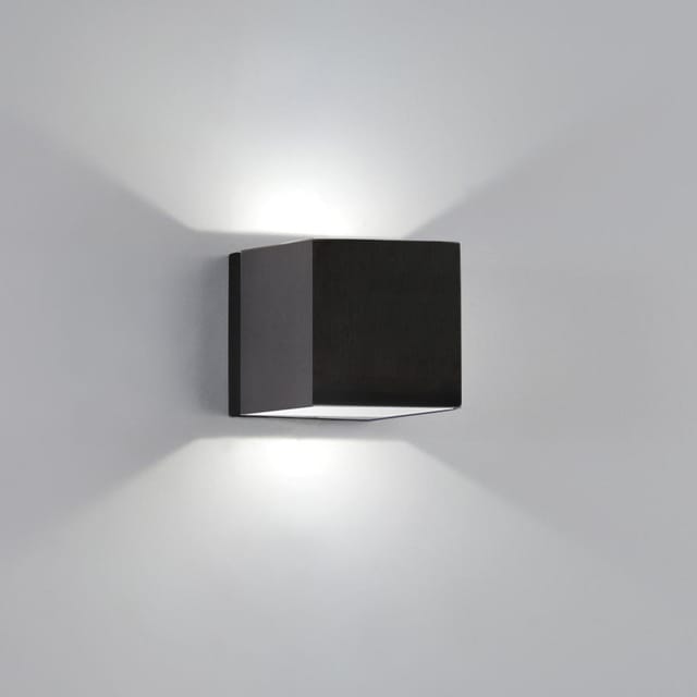 Milan Mini Dau LED Up & Down Wandleuchte, B-Ware schwarz matt