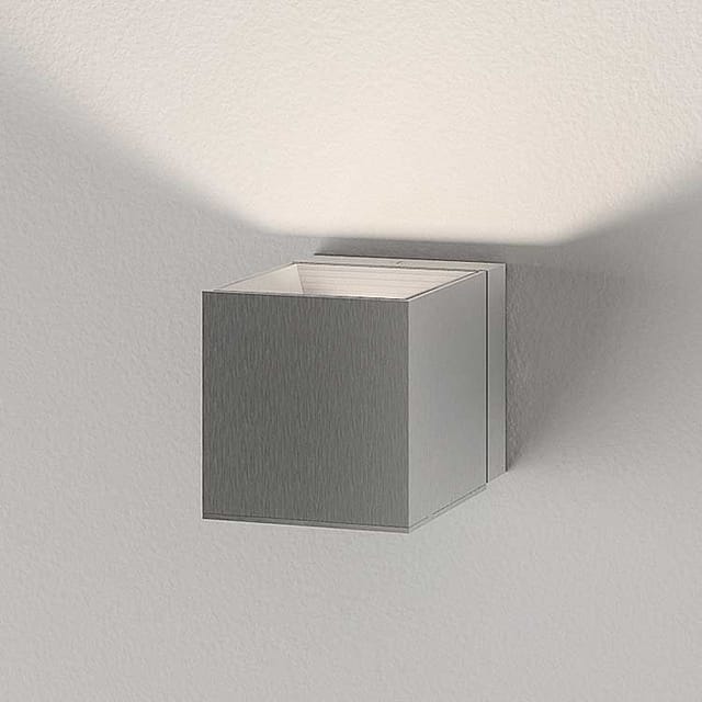 Milan Dau LED Wandleuchte, Rückläufer Aluminium gebürstet