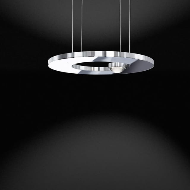 Cini & Nils Passepartout25 sopratavolo LED Pendelleuchte, Rückläufer Chrom / Alu geschliffen