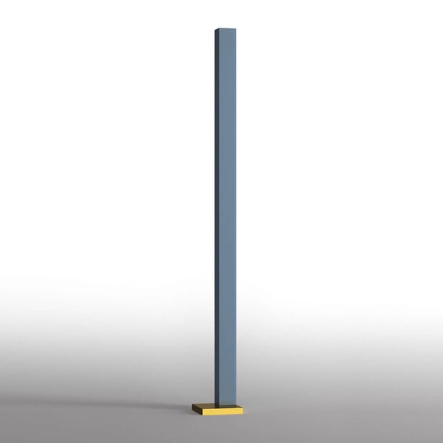 Rotaliana Ciminiere d'Italia F1 LED Stehleuchte Hellblau - Gold glänzend