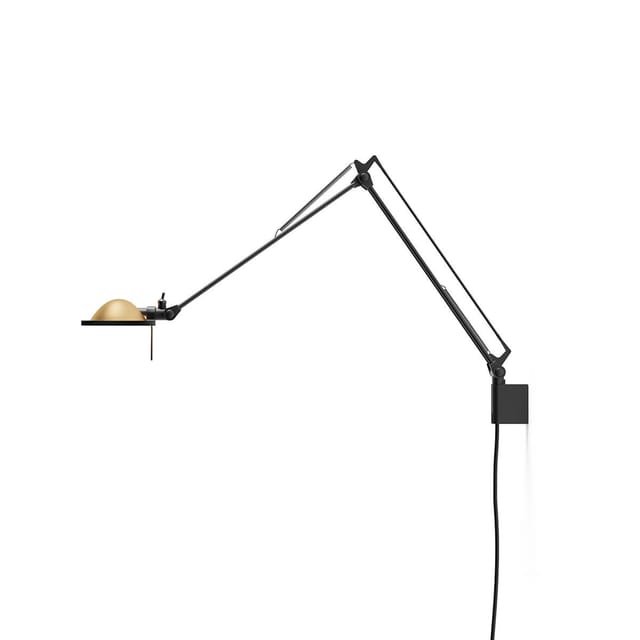 Luceplan Berenice Grande Parete Gestell: schwarz, Reflektor: Messing