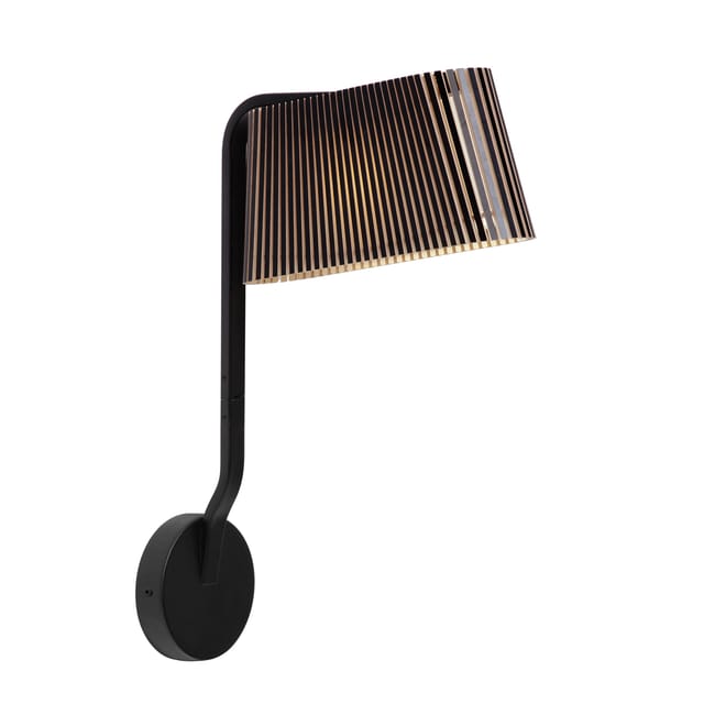 Secto Design Owalo 7030 Wandleuchte schwarz, Schirm: schwarz laminiert