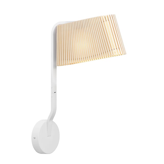 Secto Design Owalo 7030 Wandleuchte weiß, Schirm: Birke natur