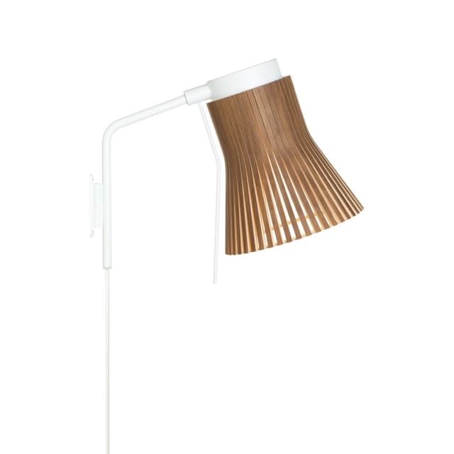 Secto Design Petite 4630 Wandleuchte weiß, Schirm: Walnussfurnier