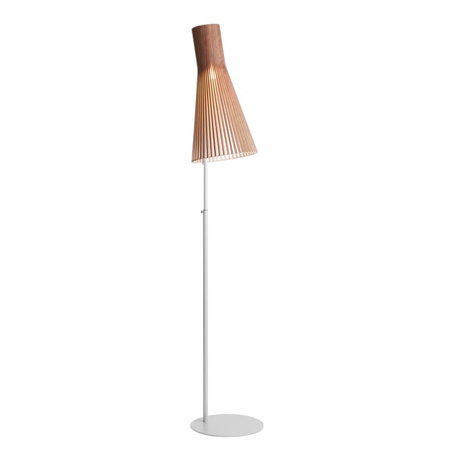 Secto Design Secto 4210 Stehleuchte grau, Schirm: Walnussfurnier