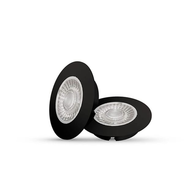 Interlight Cabiled Downlight LED Möbeleinbaustrahler, 2er Set schwarz