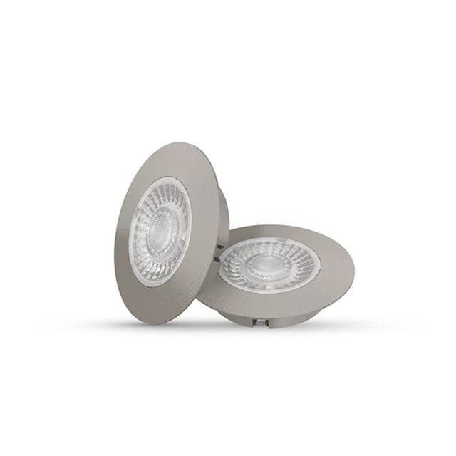 Interlight Cabiled Downlight LED Möbeleinbaustrahler, 2er Set Chrom gebürstet