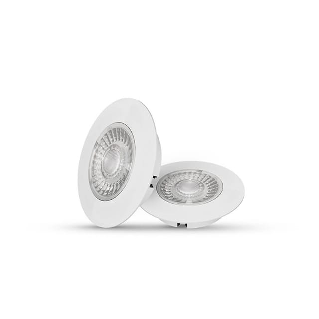 Interlight Cabiled Downlight LED Möbeleinbaustrahler, 2er Set weiß