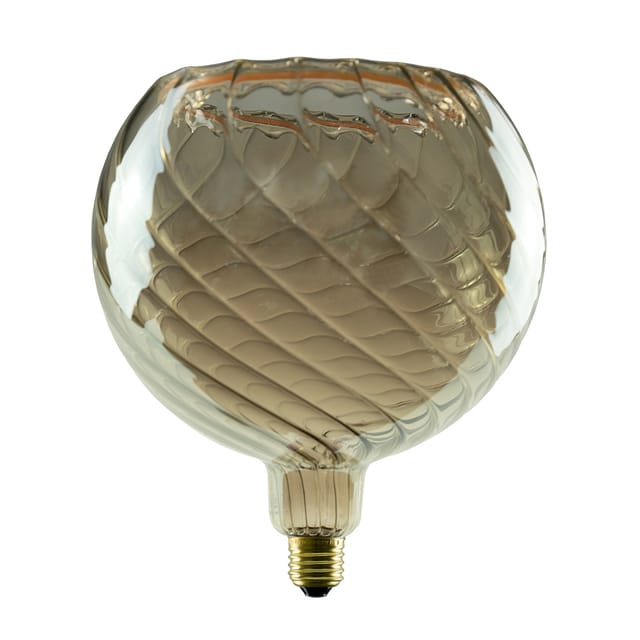 Segula LED Floating Globe 200 twisted smokey grau E27, 6 W, 1900 K, dimmbar Ø: 20 cm