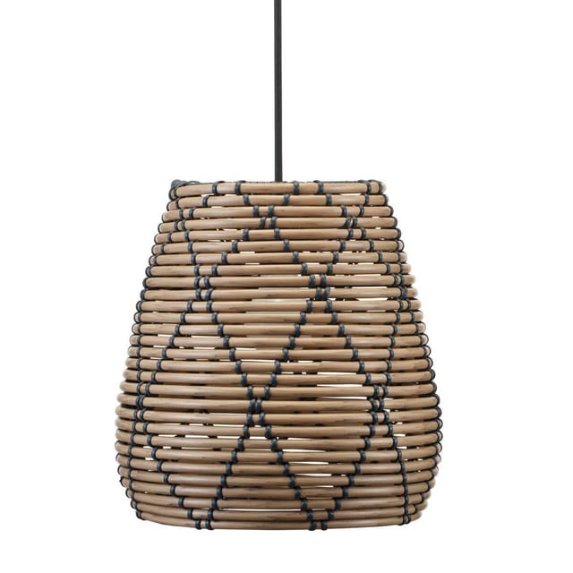 PR Home Lollo Outdoor Pendelleuchte Ø: 28 cm, natur / schwarz