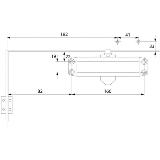 Türschließerhalter silber DC1H 22207 Dorcas