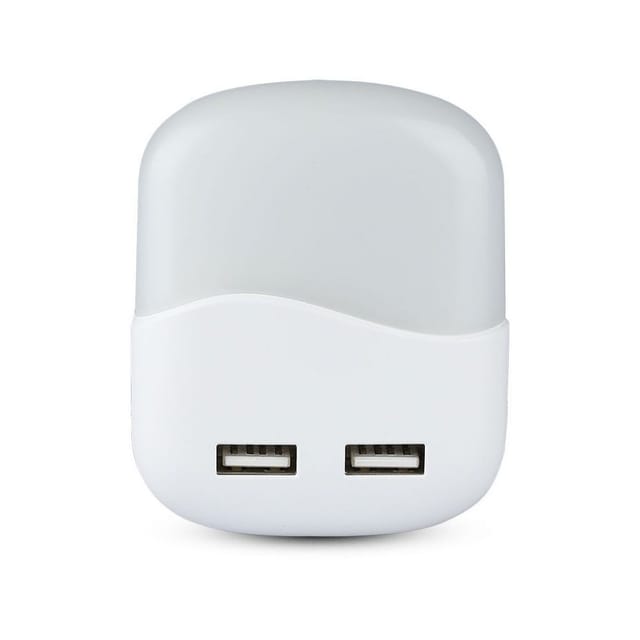 V-tac - Quadratische LED-Wandlichter - Nachtlichter - usb - Samsung - IP20 - Weiß - 0,4 w - 10 Lumen - 3000 k