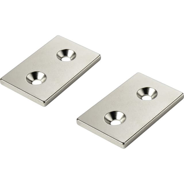 Tru Components - W40L25T5-2M4 Permanent-Magnet Rechteckig (l x b x h) 40 x 25 x 5 mm N35 Grenztemper