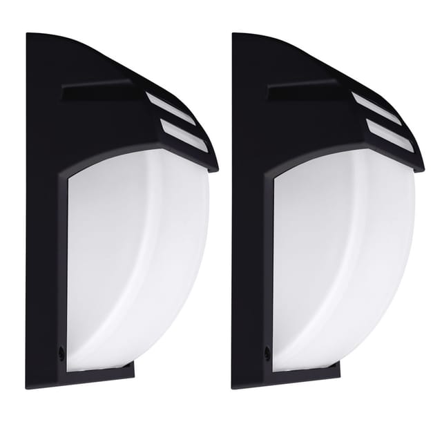 2er Set rgb led Außen Leuchten alu Wand Strahler schwarz Garten Fassaden fernbedienung Lampen dimmbar