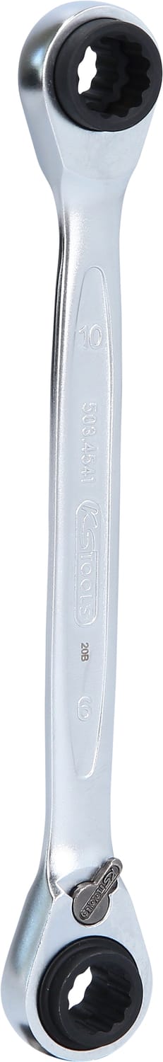 Ks Tools 4 in 1 GEARplus® Doppel-Ratschenringschlüssel, umschaltbar, 8x9x10x11mm - 503.4541