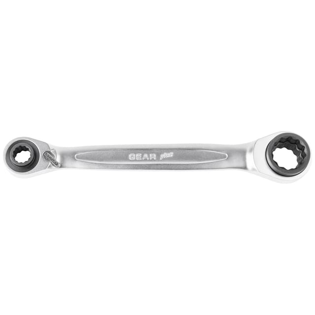 4 in 1 GEARplus umschaltbar Doppel-Ratschenringschlüssel, 14x17x18x19mm