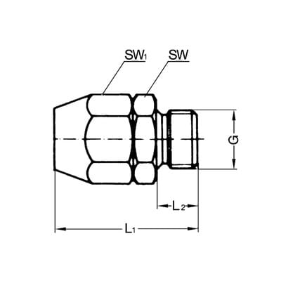 Einschraubverschraubung, Alu, für PVC-Gewebeschlauch 15x9, g 1/2 - Riegler