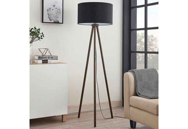 Stehlampe 'Majken' aus Holz für Wohnzimmer & Esszimmer von Lindby