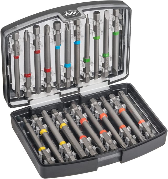 V6068 V6068 Bit-Set Innen-Sechskant, Kreuzschlitz Phillips, Kreuzschlitz Pozidriv, pz, Schlit - Vigor