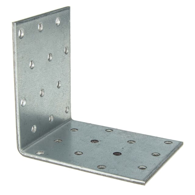 MASTERPROOF PROFESSIONAL Lochplattenwinkel Winkelverbinder 80 mm x 80 mm x 60 mm x 2,5 mm, feuerverzinkt