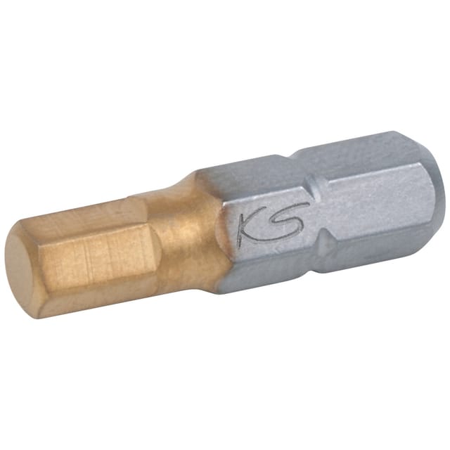 1/4' tin Bit Innensechskant, 25mm, 10mm, 5er Pack