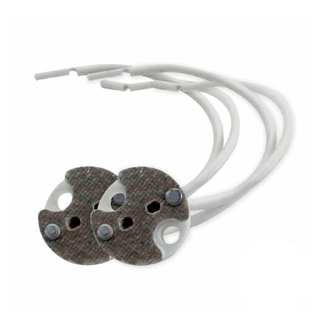 7hsevenon - 2er-Pack GU5.3 Silikon-Lampenfassungen Weiß Elec