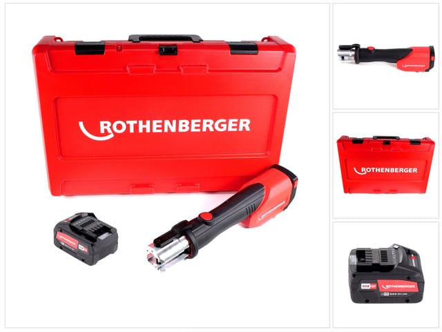 Romax 4000 cas Akku Pressmaschine 18 v 34 kN + 1x Akku 8,0 Ah + Koffer - ohne Ladegerät - Rothenberger