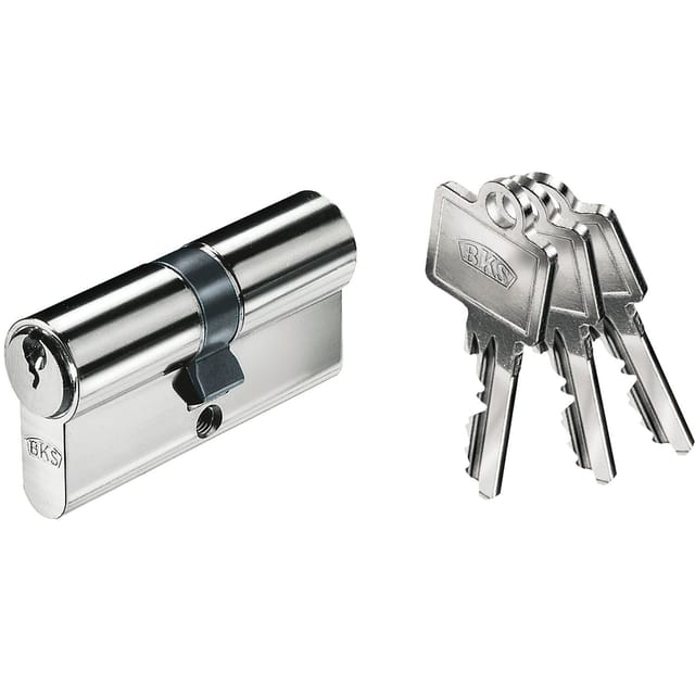 Industriedoppelzylinder PZ88 31/35 mm verschiedensperrend Messing matt - BKS