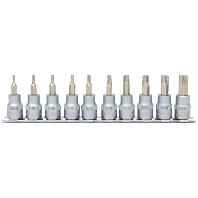 3/8' Bit-Stecknuss-Satz Torx, 10-tlg, T10-T55