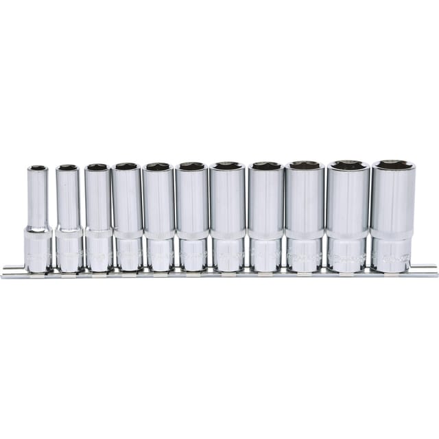3/8' CHROMEplus Sechskant-Stecknuss-Satz, lang, 11-tlg 8-19mm