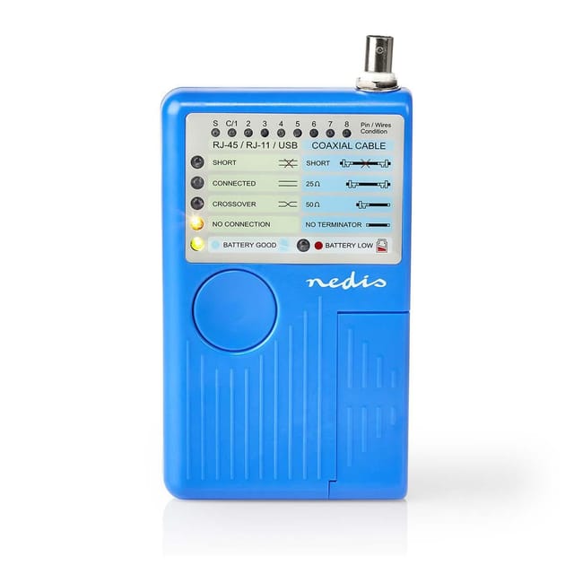 Nedis - Lan messgerat verkabelt 180 m led anzeige batteriebetrieben