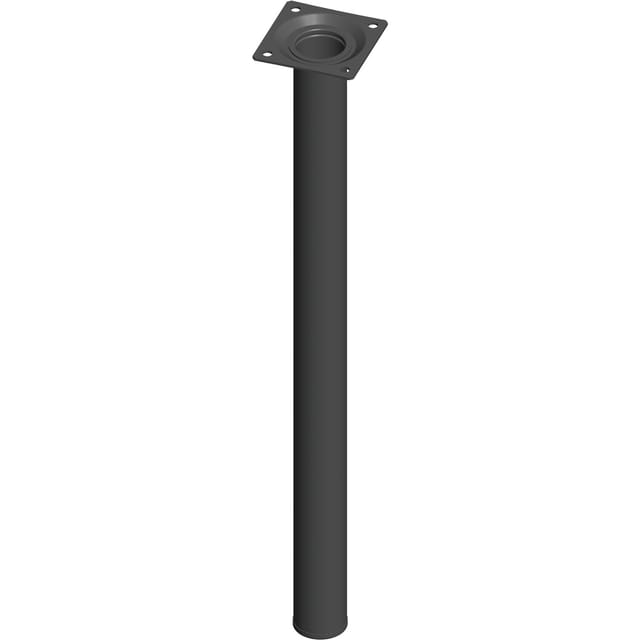Möbelfüße Tischbeine rund Möbelbeine ø 30 mm Länge 500 mm Stahl schwarz
